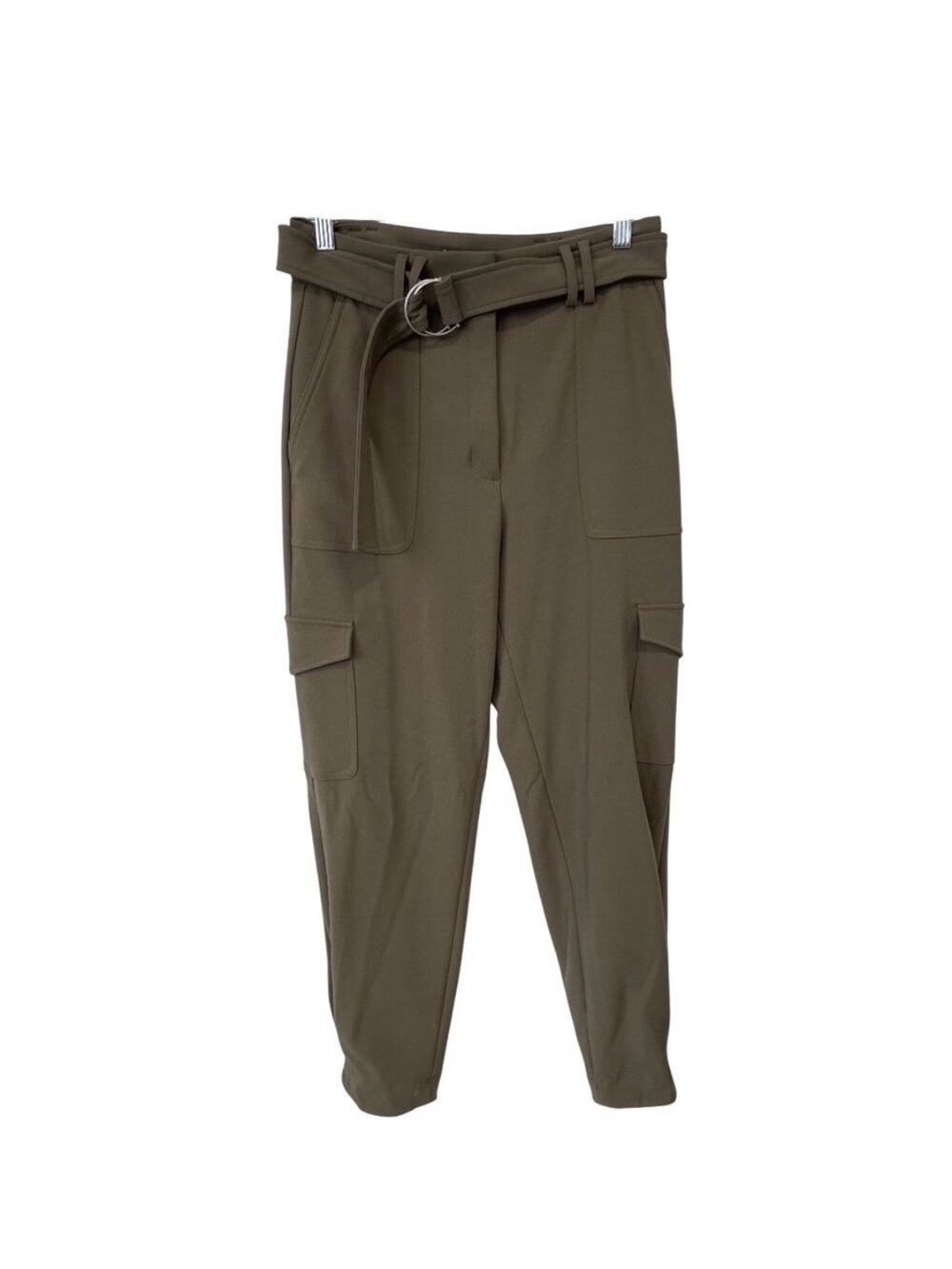 Nwt express super high rise ankle cargo straight leg pants 6 short